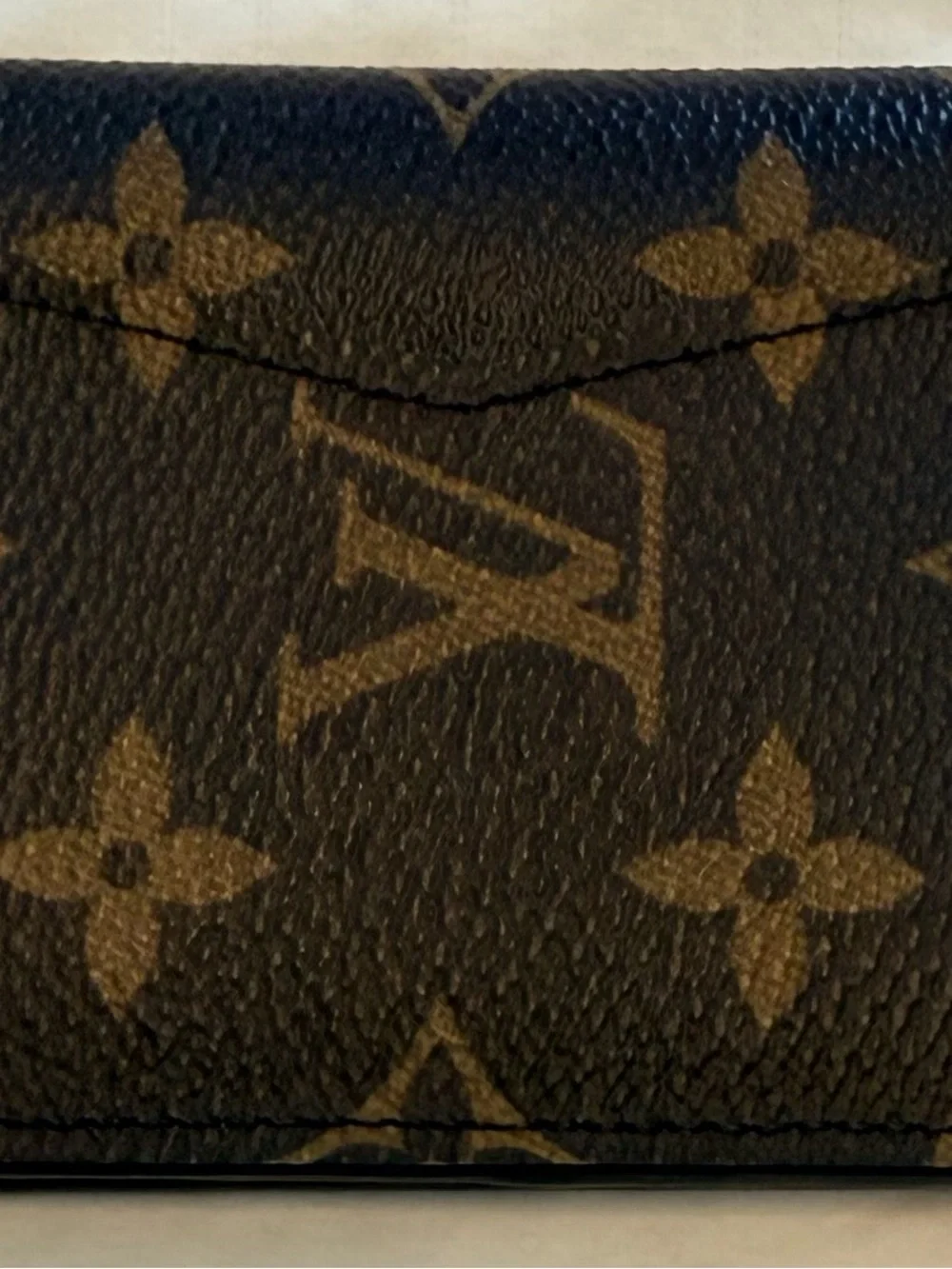 Louis Vuitton Monogram Card Holder in Dark Brown and Tan
